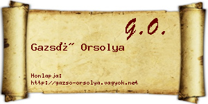 Gazsó Orsolya névjegykártya